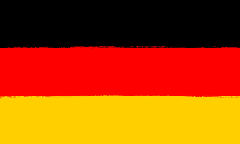 Flag of Germany. Brush Strokes Painted National Symbol Background Illustration